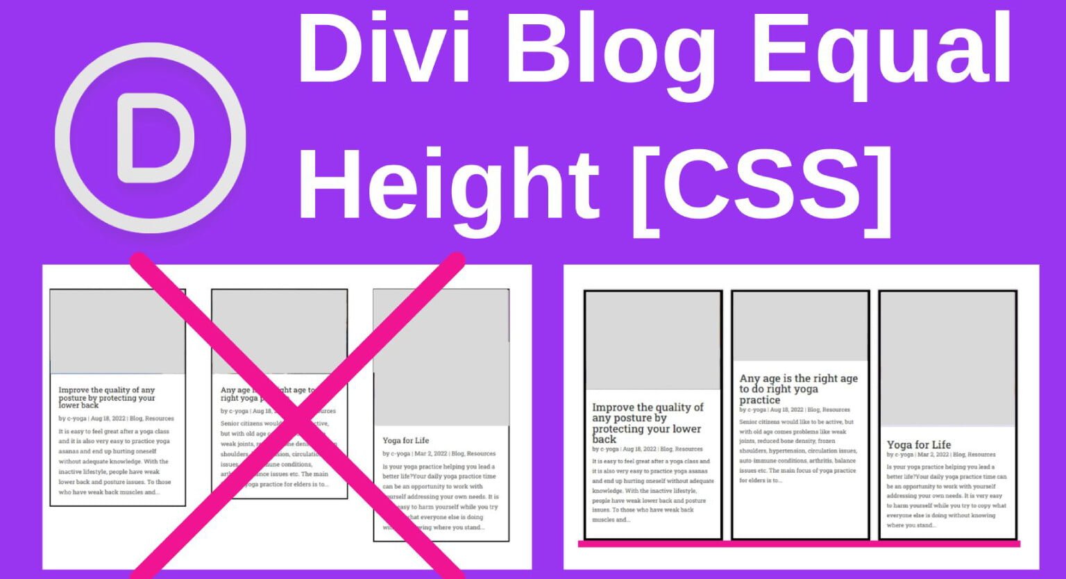 Divi Equal Height Blog