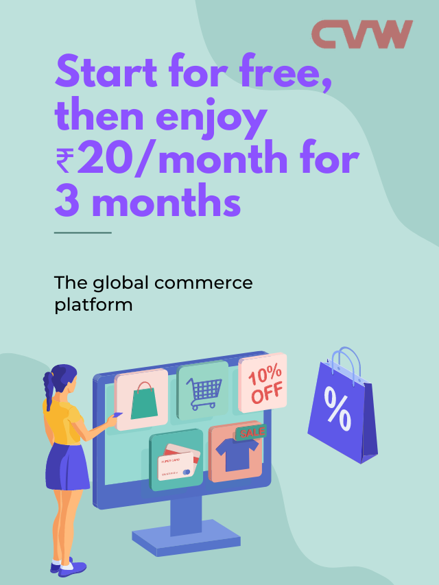 Get an E-commerce Website Starting from Rs.20/Month  – Shopify