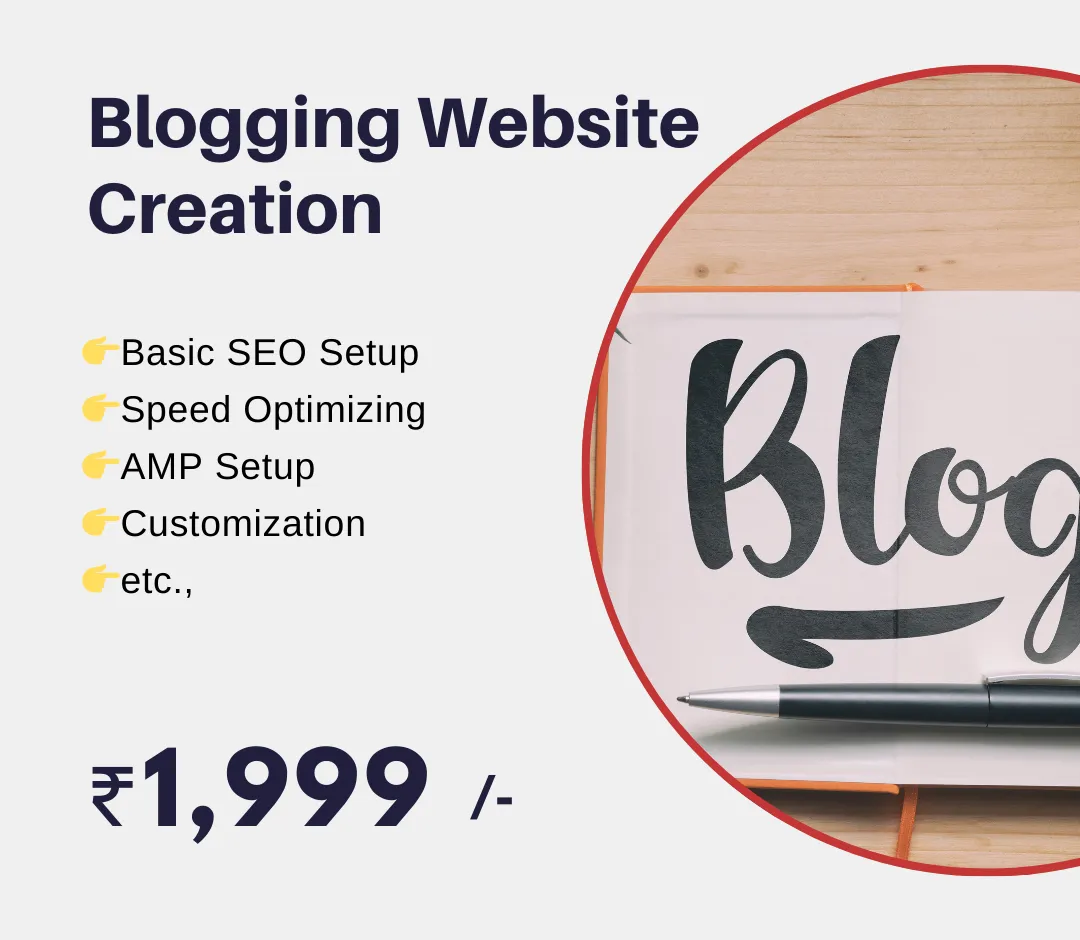 Blogging Website Creation Price