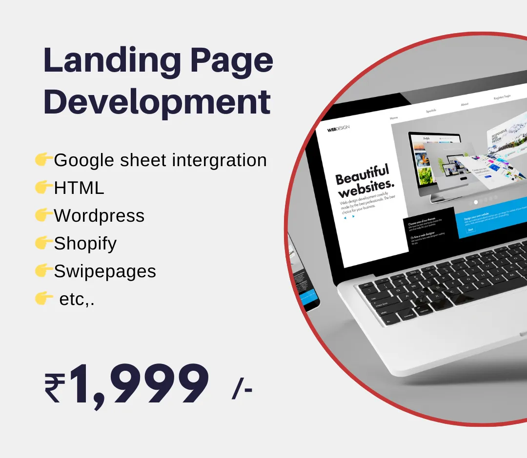 Landing Page Development Price