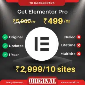 Elementor Pro Installation & 1-Year Activation Support Service