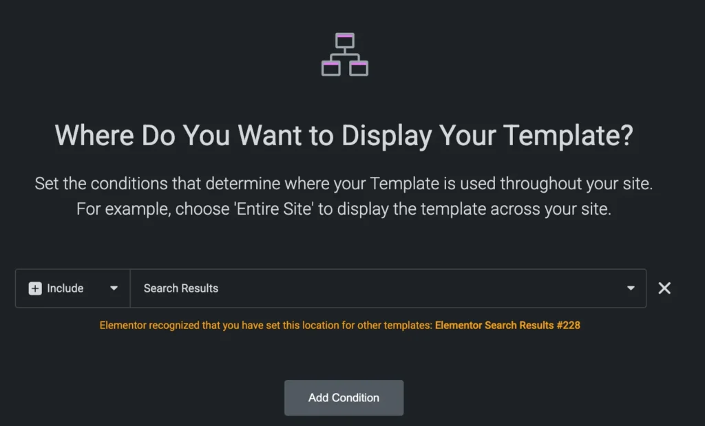 How to Create a Custom Search Results Page with Elementor Pro 5 Display-Conditions