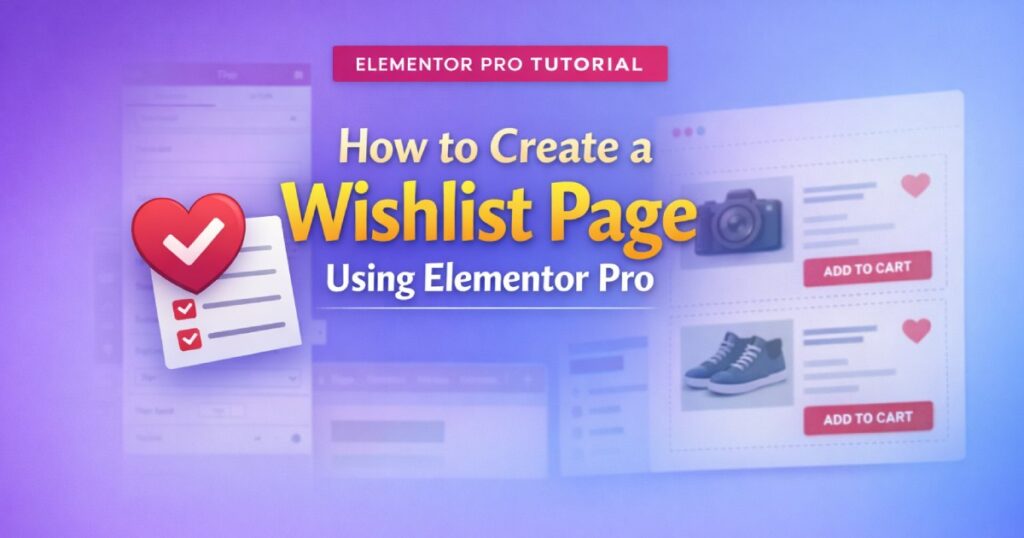 How to Create a Wishlist Page Using Elementor Pro