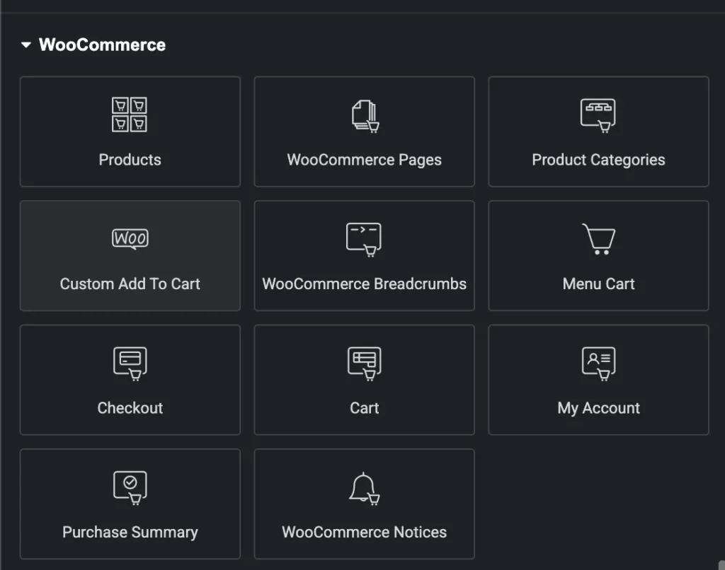 How to Create a WooCommerce Cart Page Using Elementor Pro 4 Woocommerce-Option