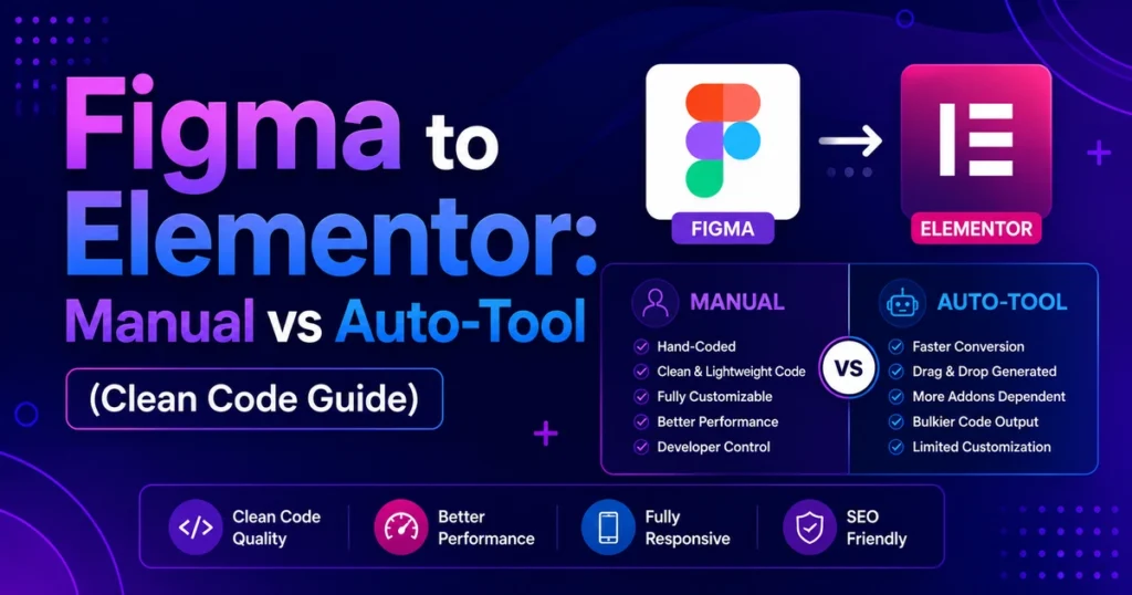 Figma to Elementor: Manual vs Auto-Tool (Clean Code Guide) 50 Figma to Elementor Manual vs Auto Tool Clean Code Guide