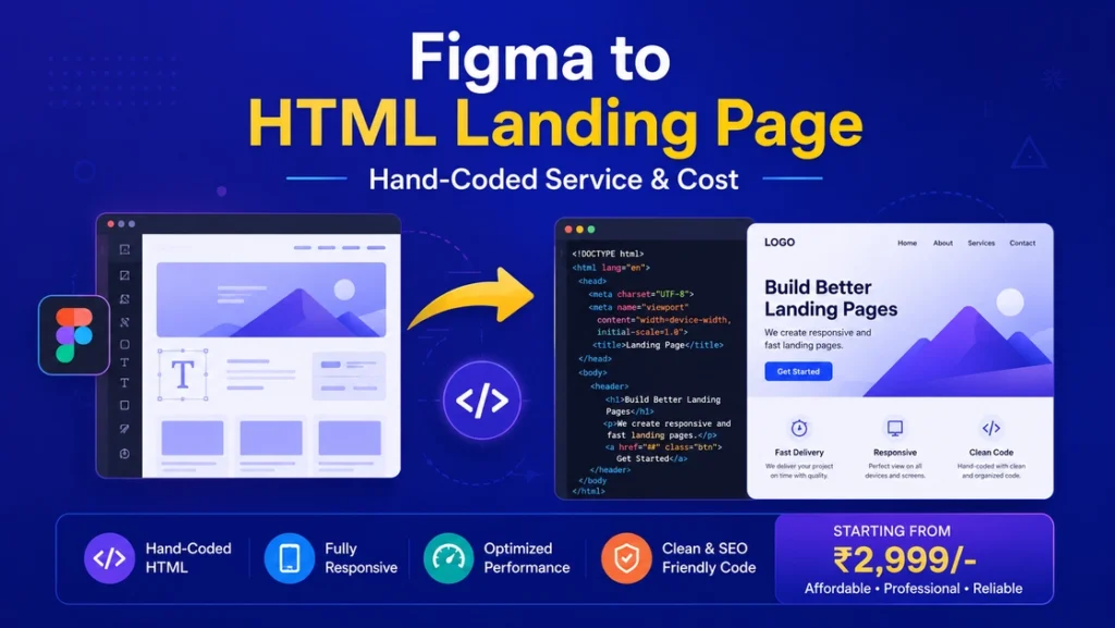 Figma to HTML Landing Page: Hand-Coded Service & Cost 47 Figma to HTML Landing Page Hand Coded Service Cost