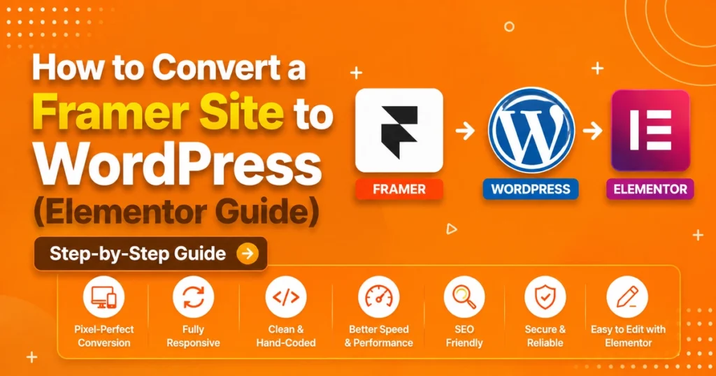 How to Convert a Framer Site to WordPress (Elementor Guide) 8 How to Convert a Framer Site to WordPress Elementor Guide