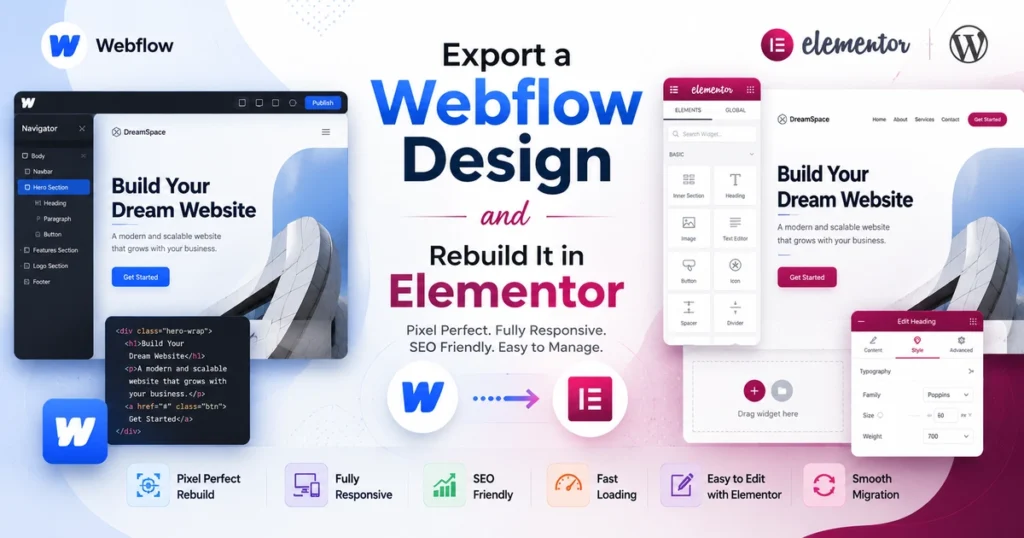 Export a Webflow Design and Rebuild It in Elementor 1 Export a Webflow Design and Rebuild It in Elementor