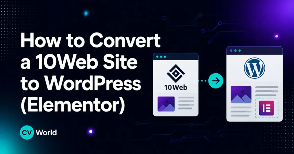 How to Convert a 10Web Site to WordPress (Elementor) 1 How to Convert a 10Web Site to WordPress Elementor 1