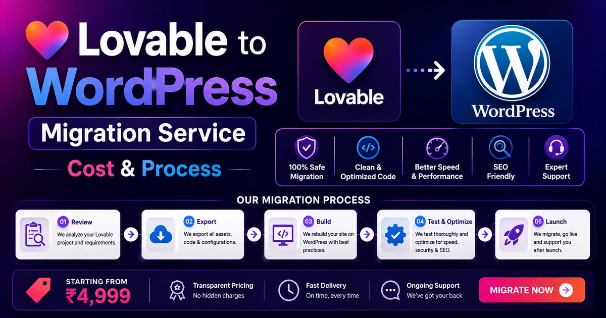 Lovable to WordPress Migration Service Cost Process