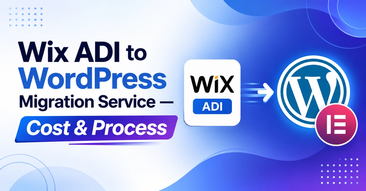 Best Website Design Company in Tamilnadu 12 Wix ADI to WordPress Migration Service — Cost Process