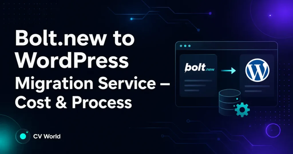 Bolt.new to WordPress Migration Service — Cost & Process 2 Bolt.new to WordPress Migration Service — Cost Process 1