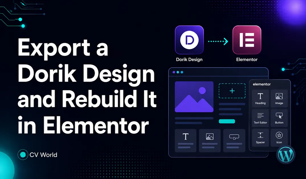Export a Dorik Design and Rebuild It in Elementor 1