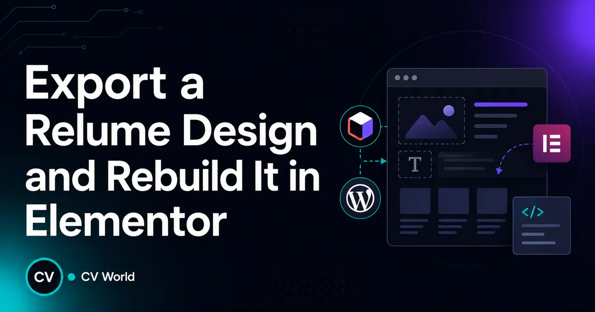 Export a Relume Design and Rebuild It in Elementor 1