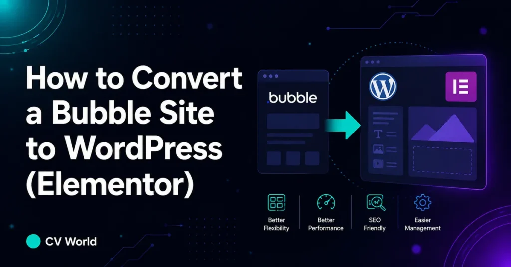 How to Convert a Bubble Site to WordPress Elementor 1