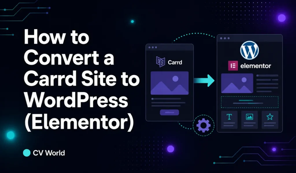 How to Convert a Carrd Site to WordPress (Elementor) 1 How to Convert a Carrd Site to WordPress Elementor 1