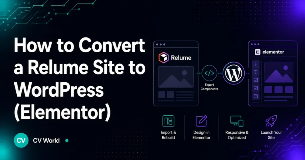 How to Convert a Relume Site to WordPress Elementor 1