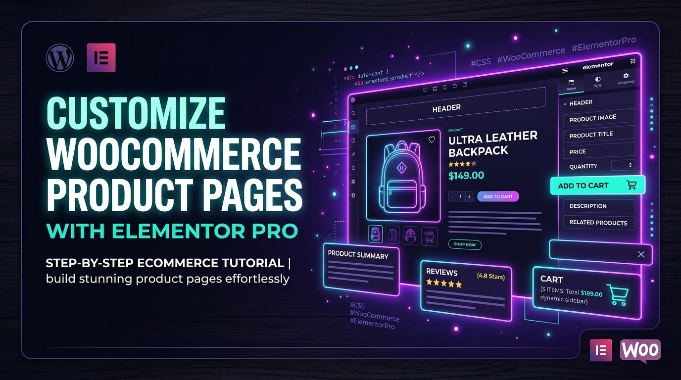 customize woocommerce product pages elementor pro