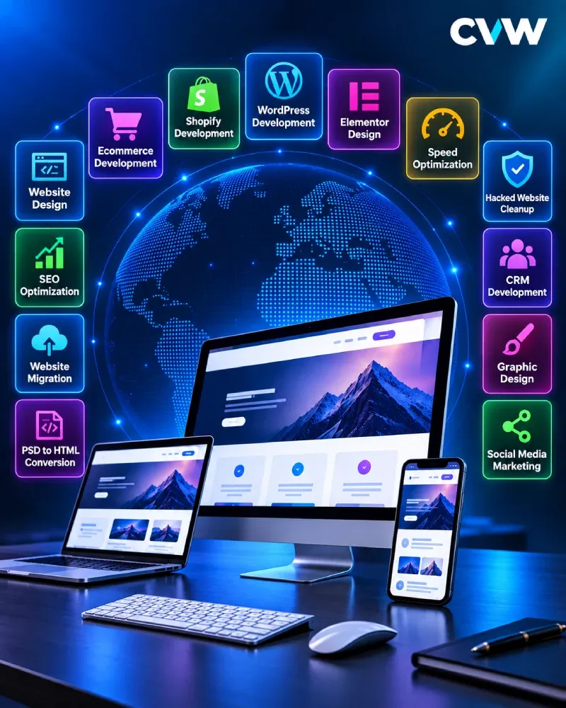 CV World — Web Design, Shopify & Digital Solutions in Tamilnadu