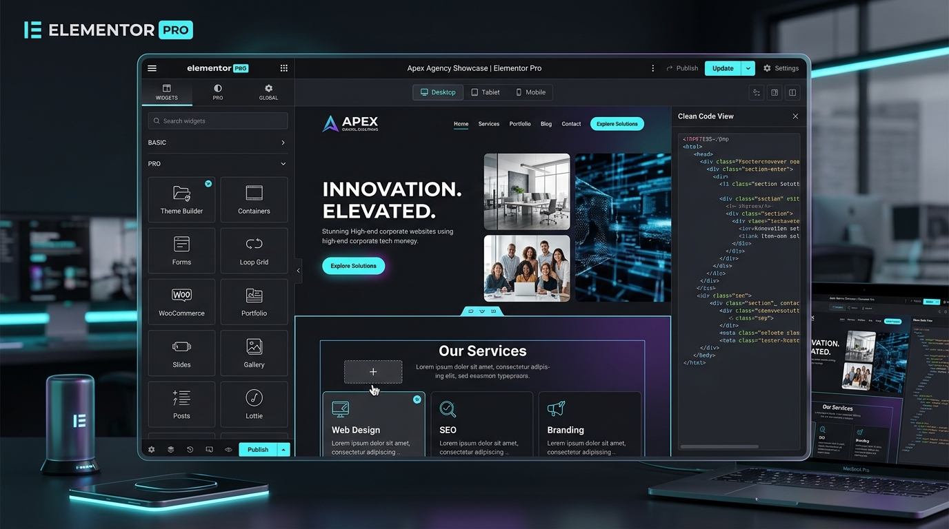 Professional Elementor Pro Website Design & Customization Work Interface CVWORLD