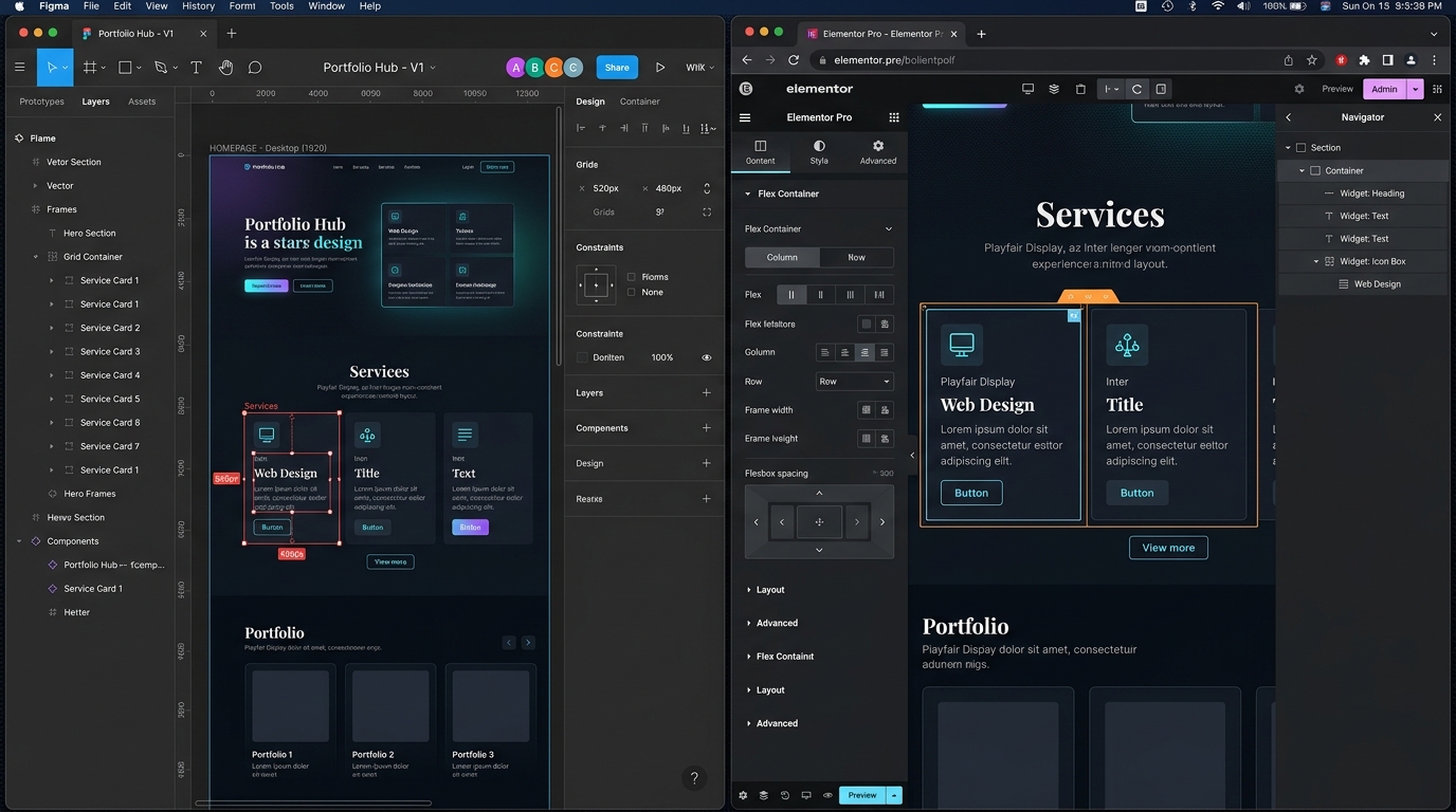 Figma Design to WordPress Elementor Pro Pixel Perfect Conversion Workflow CVWORLD