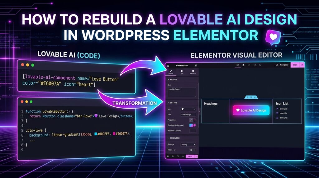 How to Rebuild a Lovable AI Design in WordPress Elementor 4 how to rebuild lovable ai design in wordpress elementor