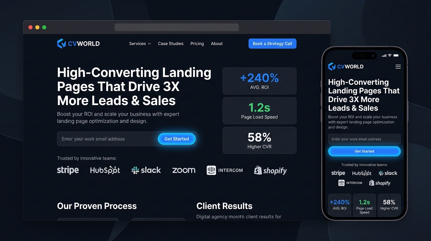 High-Converting Landing Page Design and Conversion Rate Optimization Services CVWORLD