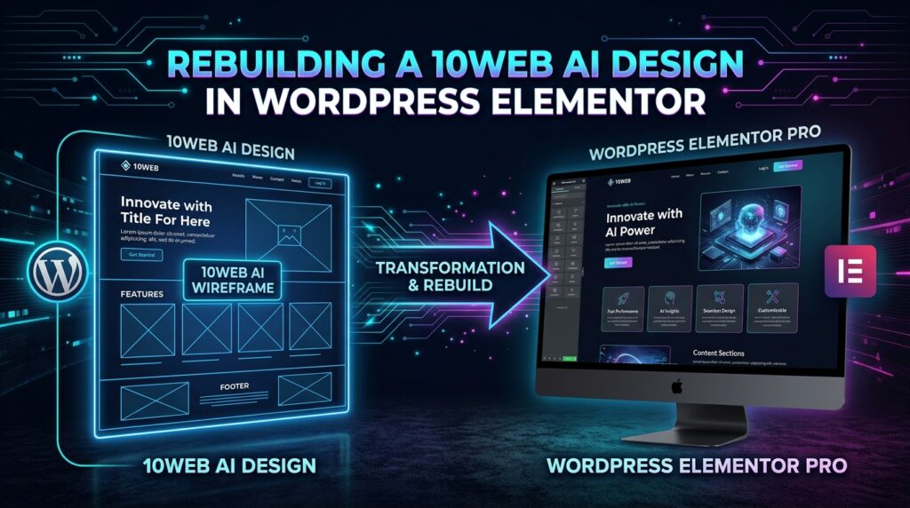 rebuilding 10web ai design in wordpress elementor
