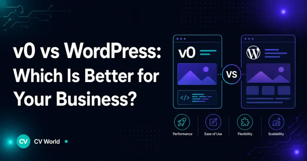 v0 vs WordPress: Which Is Better for Your Business? 1 v0 vs WordPress Which Is Better for Your Business 1