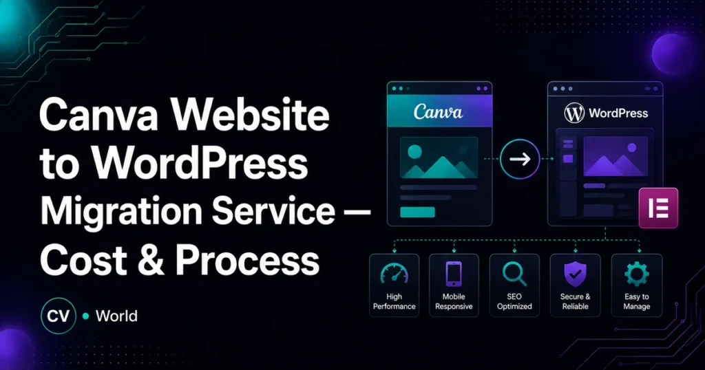 Canva Website to WordPress Migration Service — Cost & Process 1 Canva Website to WordPress Migration Service — Cost Process 1