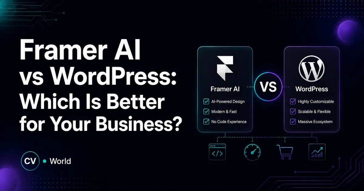 Framer AI vs WordPress Which Is Better for Your Business 1