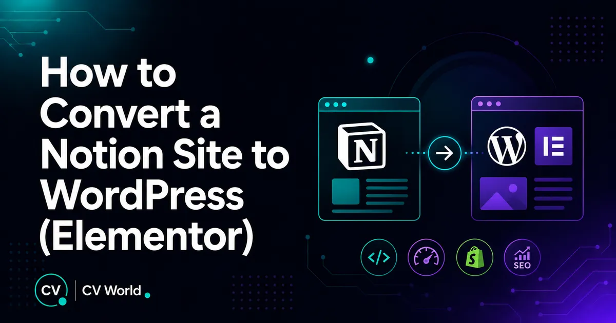 How to Convert a Notion Site to WordPress Elementor 1