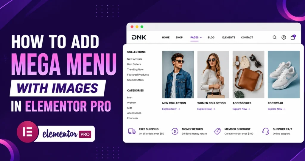 How to Add Mega Menu With Images in Elementor Pro