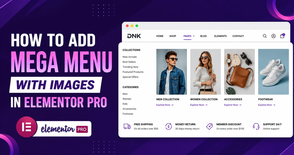 How to Add Mega Menu With Images in Elementor Pro